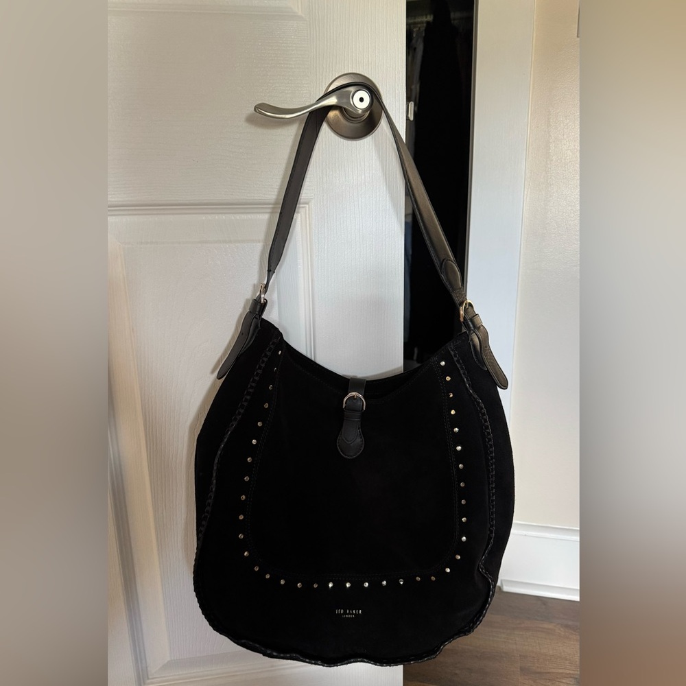 Ted Baker Kalrina Studded Suede Hobo Bag